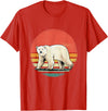 Wowsome! Vintage Polar Bear Tshirt Retro Arctic Animal Bear Lover T-Shirt - Red