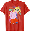 Peppa Pig Hey Peppa Colorful Sunshine Striking Pose Portrait T-Shirt - Red