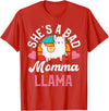 LLama Squad Shirts and Gifts Vintage Momma Llama Mom Farm Animal Llama Lover T-Shirt - Red
