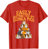 Guinea Pig Shirts For Men Women Kids Gift Easily Distracted by Guinea Pigs Funny Cavy Men Women Kids T-Shirt - Red