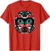 Tribal America Alaska Native American Art Tlingit Eagle Tribal Bear Clan T-Shirt - Red