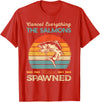 Cool Salmon Fishing Recreational Saltwater Apparel Fishing Salmon Spawning Angling Smolt Fish Salmonidae Hobby T-Shirt - Red