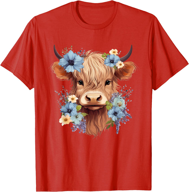 Western Shirts for Girls Men, Highland Cow Gifts Cow, Scottish Highland Cow, Western Wear, Highland Cow T-Shirt, Small,