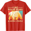 Polar Bear Gift Polar Bear Accessories & Stuff Cute Polar Bear Design For Men Women Kids Polar Bear Lover T-Shirt - Red