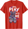 Halloween Gifts & Halloween Shirts by NLTS Scary Killer Teddy Bear Pastel Goth Style Creepy Kawaii T-Shirt - Red