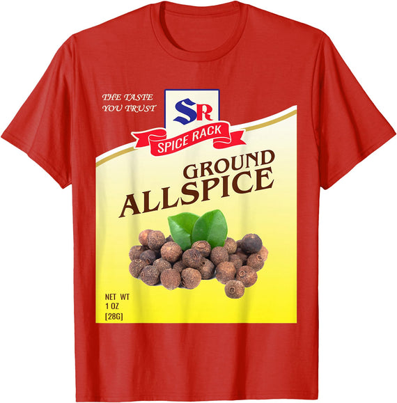 Halloween Costume Spice Rack Ground Allspice Halloween Costume Unique Fun Foodie T-Shirt - As Pictured