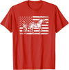 horse racing gifts Harness racing american flag, horse harness racing T-Shirt - Red