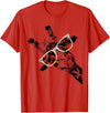 Giraffe Print Clothes Hipster Merch Giraffe Tee Vintage Animal Leopard Print Glasses T-Shirt - Red