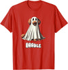 MonsterMuttz Funny Boodle Brown Poodle Halloween Ghost, Spooky Dog Mom T-Shirt - Red