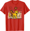 Disney The Lion King Live Action Sketched Group Portrait T-Shirt - Red