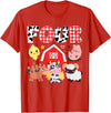 Farm Animals Cow Themed Birthday Party Family Tees 4th Birthday Four Year Old Farm Theme Animals Birthday Party T-Shirt - Red