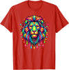 Lions Lion Lover Gifts Colorful Pop Art Lion Lions T-Shirt - Red