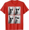 Funny Animal Selfie Booth Tee Cool Llamas Sunglasses Jungle Animal Meme Selfie Booth T-Shirt - Red