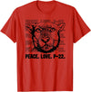 P22 Mountain Lion Tee Shirts for Nature Lovers P-22 Mountain Lion Legend LA California Art P22 Peace Love T-Shirt - Red