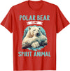 Polar Bears Polar Bear Lovers Shop Polar Bears Polar Bear is my spirit animal T-Shirt - Red