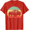 Bison Lover Gifts Wildlife I Bison Natural Reserve Vintage Buffalo Graphic Crew Neck Short Sleeve Regular Fit T-Shirt -