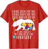 Mama Papa Bear Shirt Autism Awareness Shirt For Women Men T-Shirt - Red