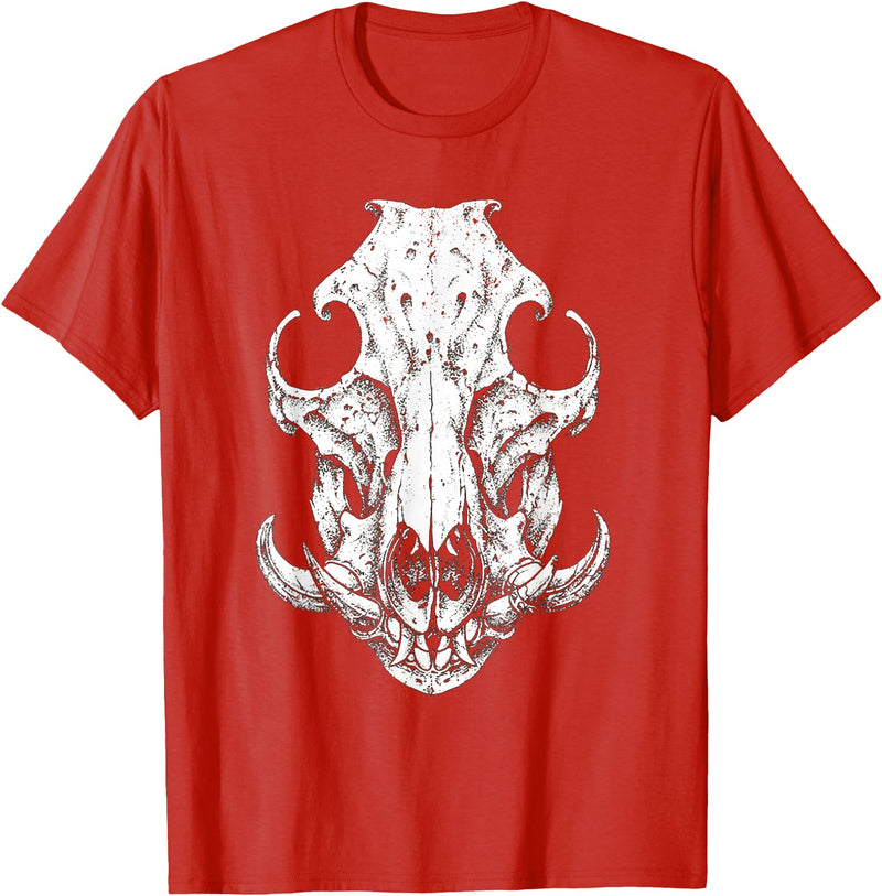 Hog Hunter Skull Co. Hog Hunter Skull Hunting Wild Hog Pigs T-Shirt - Red