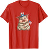 USA Pig Outfit Awesome US Pig T-Shirt - Red