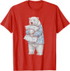 Sleeping & Napping Funny Designs For Nap Lovers Funny Sleepy Polar Bear Pajama Women Men Kids Boys And Girls T-Shirt - Red