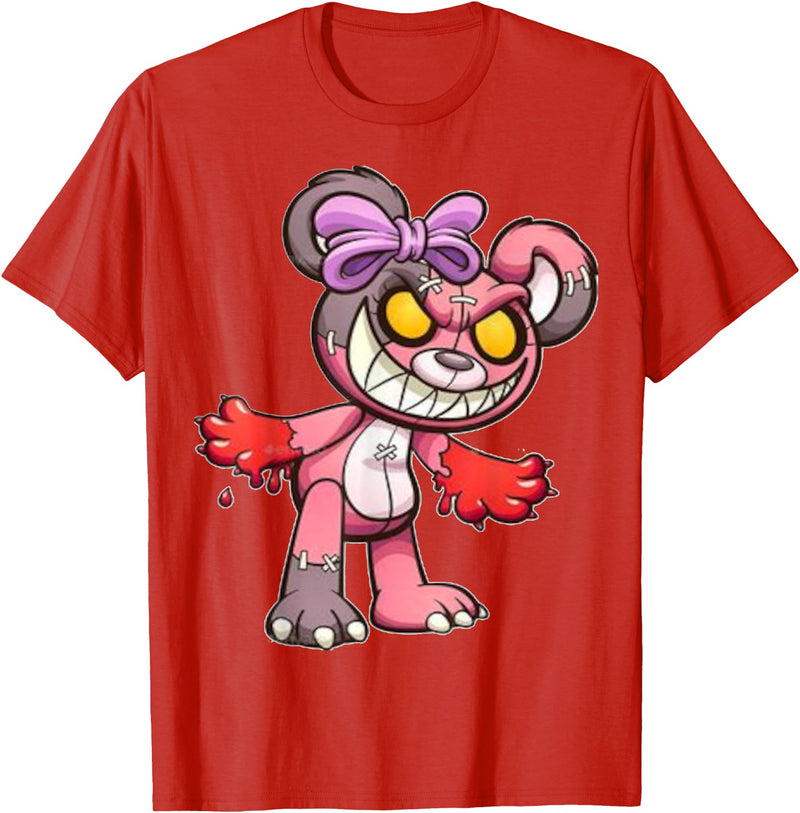 Teddybär Bad and Cute Teddy Bear T-Shirt - Red