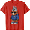 InGENIUS Bear Lover Shirts & Gifts Funny Bear with Cheese Grater Hat Sunglasses Bear Lover Boys T-Shirt - Red