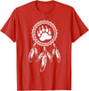Indigenous Native American For Men Traditional Dreamcatcher Women Bear Native American T-Shirt - Red