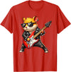 Hamster Electric Guitar Concert Music Lover Men Women Kids T-Shirt - Red