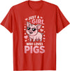 Pig Shirts & Gifts for Girls Girls Pig T-Shirt - Red