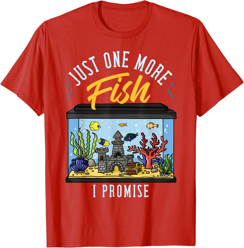 Fish Tank Aquarium Keeper Gifts Fish Tank Aquarium Gift Saltwater Aquascaping T-Shirt - Red