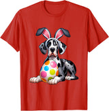 Men Women Rabbit T-Shirt in Red