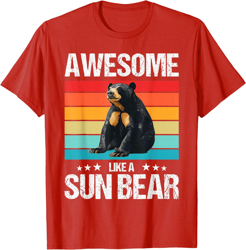 Sun Bears Sun Bear Lovers Shop Awesome like a Sun Bear. Sun Bears Sun Bear T-Shirt - Red
