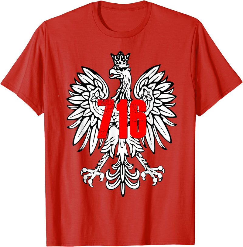 Polish Pride Buffalo Dyngus Day Shirt Polish Falcon Eagle 716 Buffalo NY New York T-Shirt - Red