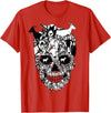 Matching Family goat Skull Costume Halloween funny 2022 T-Shirt - Red