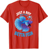 Betta Fish Shirts & Gifts for Boys Boys Betta Fish T-Shirt - Red