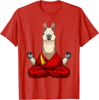 Funny Llama Gift Llama Lover Accessories & Stuff Cute Llama Design For Men Women Alpaca Animal Llama Lovers T-Shirt - Red