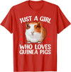 Guinea Pig Gift Guinea Pig Accessories & Stuff Cute Guinea Pig For Women Girls Hamster Pet Guinea Pig Lover T-Shirt - Red