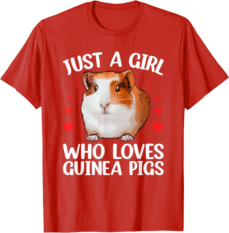 Guinea Pig Gift Guinea Pig Accessories & Stuff Cute Guinea Pig For Women Girls Hamster Pet Guinea Pig Lover T-Shirt - Red