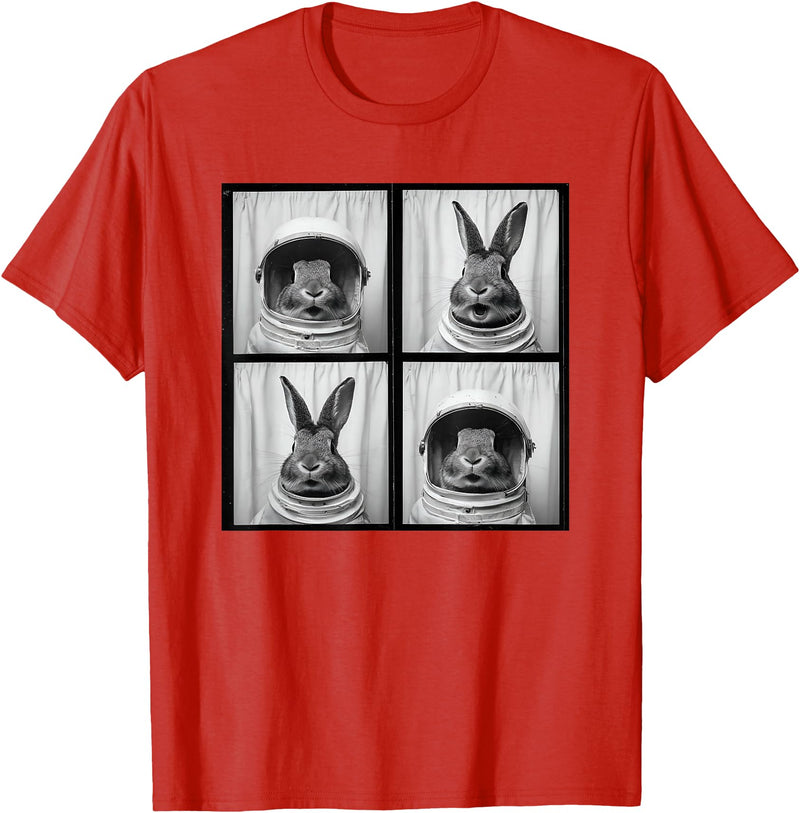 Vintage Rabbit Astronaut T-Shirt in Red