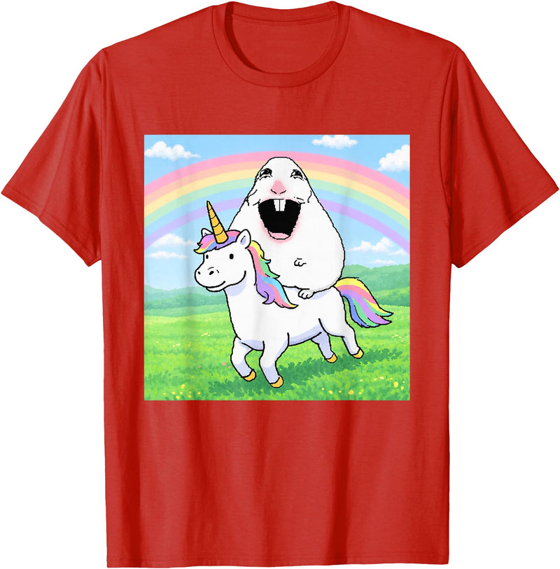 Happy Hamster Meme T-Shirt - Red