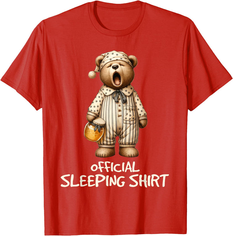 Schlafanzug Shirt Official Bear Sleep Shirt T-Shirt - Red