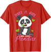 Panda Shirt & Tees Just A Girl Who Loves Pandas Shirt for Girls T-Shirt - Red