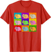 Lop Rabbit Popart Holland French Mini Rabbits Retro Bunny T-Shirt in Red