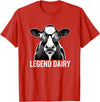 Farmstead Legends Legend Dairy, Cool Cow with Sunglasses T-Shirt - Red