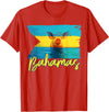 Swimming Pig Bahamas Beach Trips Bahamas Swimming Pig Flag Beach Caribbean Summer Vacation T-Shirt - Red