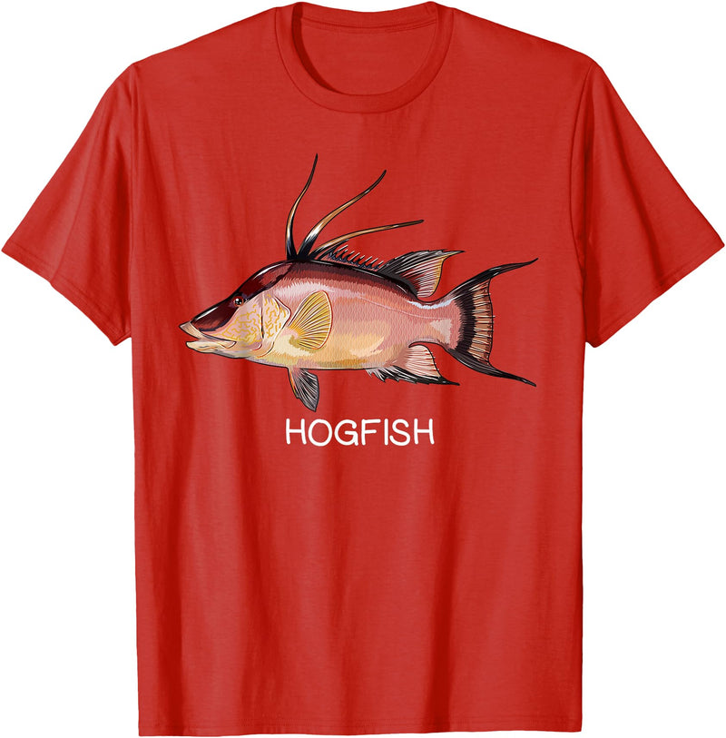 Hogfish Gift Co. Hogfish Saltwater Game Fish T-Shirt - Red