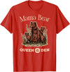 Mama Bear Queen of the Den Products Mama Bear Queen of the Den – Mother with Cubs and Family T-Shirt - Red