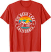 Vintage Style Big Bear Lake Retro 70s 80s Big Bear Lake California CA T-Shirt - Red