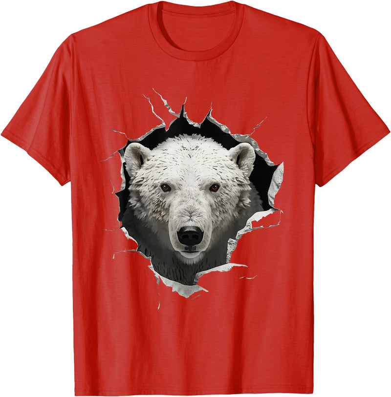 Funny Polar Bear Design Polar Bear T-Shirt - Red