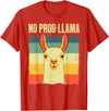 Funny Llama Gift Llama Lover Accessories & Stuff Cool Llama for Men Women No Prob Llama Alpaca Farming Animal T-Shirt - Red